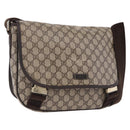 GUCCI GG Supreme Shoulder Bag PVC Beige Gold 201732 Auth ka5309-1