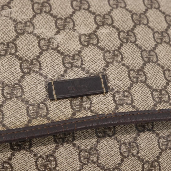 GUCCI GG Supreme Shoulder Bag PVC Beige Gold 201732 Auth ka5309
