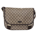 GUCCI GG Supreme Shoulder Bag PVC Beige Gold 201732 Auth ka5309-2