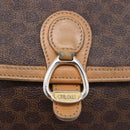 CELINE Macadam Canvas Shoulder Bag PVC Leather Brown Gold Auth ka5312-14