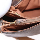 CELINE Macadam Canvas Shoulder Bag PVC Leather Brown Gold Auth ka5312-22