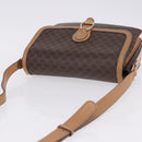 CELINE Macadam Canvas Shoulder Bag PVC Leather Brown Gold Auth ka5312-6