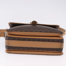 CELINE Macadam Canvas Shoulder Bag PVC Leather Brown Gold Auth ka5312-9