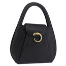 CARTIER PANTHERE Hand Bag Leather Black Gold Auth ka5314A-1