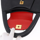 CARTIER PANTHERE Hand Bag Leather Black Gold Auth ka5314A-15