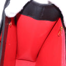 CARTIER PANTHERE Hand Bag Leather Black Gold Auth ka5314A-18