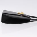 CARTIER PANTHERE Hand Bag Leather Black Gold Auth ka5314A-4