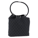 GUCCI GG Canvas Shoulder Bag Black Silver 001 3750 Auth ka5315A-1