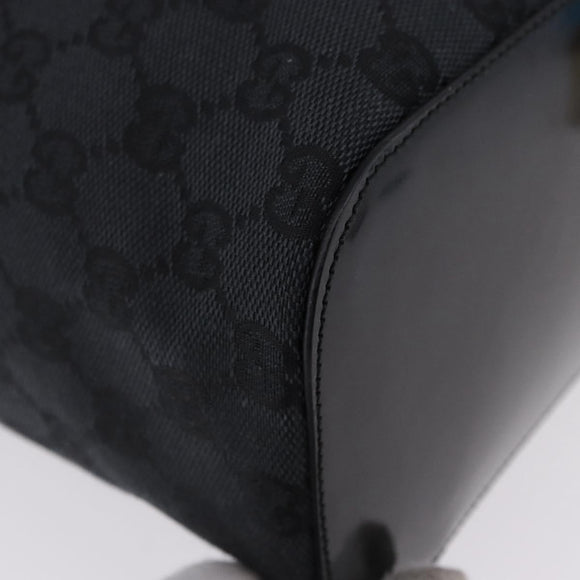 GUCCI GG Canvas Shoulder Bag Black Silver 001 3750 Auth ka5315A