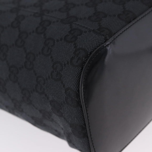 GUCCI GG Canvas Shoulder Bag Black Silver 001 3750 Auth ka5315A