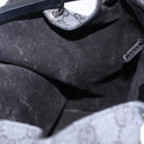 GUCCI GG Canvas Shoulder Bag Black Silver 001 3750 Auth ka5315A-17
