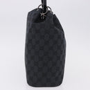 GUCCI GG Canvas Shoulder Bag Black Silver 001 3750 Auth ka5315A-5