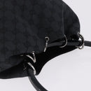 GUCCI GG Canvas Shoulder Bag Black Silver 001 3750 Auth ka5315A-6