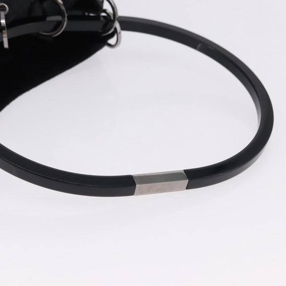 GUCCI GG Canvas Shoulder Bag Black Silver 001 3750 Auth ka5315A