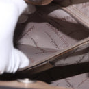 Salvatore Ferragamo Hand Bag Leather Brown Silver Auth ka5316-11