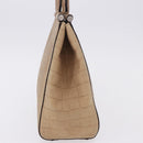 Salvatore Ferragamo Hand Bag Leather Brown Silver Auth ka5316-3