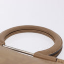 Salvatore Ferragamo Hand Bag Leather Brown Silver Auth ka5316-8