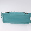 BALENCIAGA Classic Mini City Bag Leather 2way Turquoise Blue 300295 Auth ka5318M-11