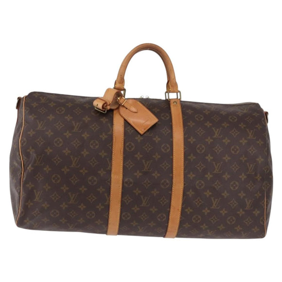 LOUIS VUITTON Monogram Keepall Bandouliere55 Boston Bag M41414 LV Auth ka5319