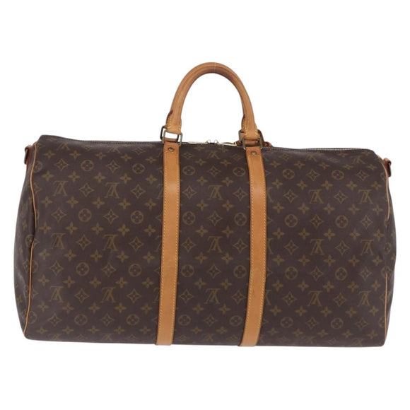 LOUIS VUITTON Monogram Keepall Bandouliere55 Boston Bag M41414 LV Auth ka5319