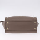 Salvatore Ferragamo Tote Bag Leather Beige Gold Auth ka5320A-10