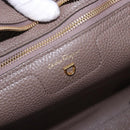 Salvatore Ferragamo Tote Bag Leather Beige Gold Auth ka5320A-18