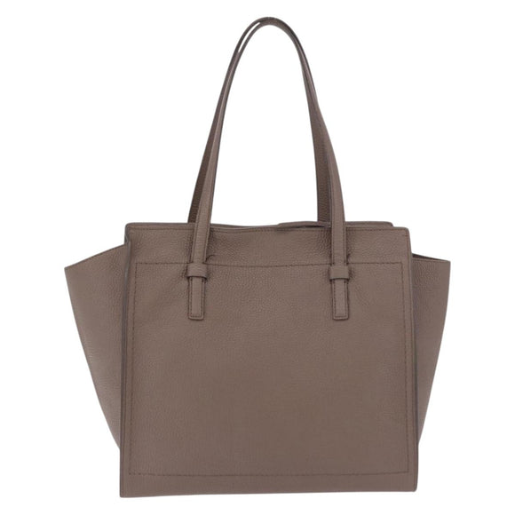 Salvatore Ferragamo Tote Bag Leather Beige Gold Auth ka5320A