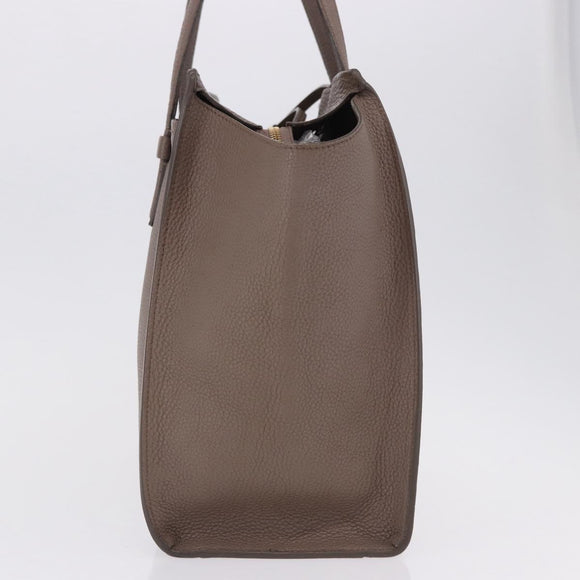 Salvatore Ferragamo Tote Bag Leather Beige Gold Auth ka5320A