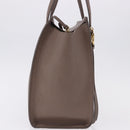 Salvatore Ferragamo Tote Bag Leather Beige Gold Auth ka5320A-6