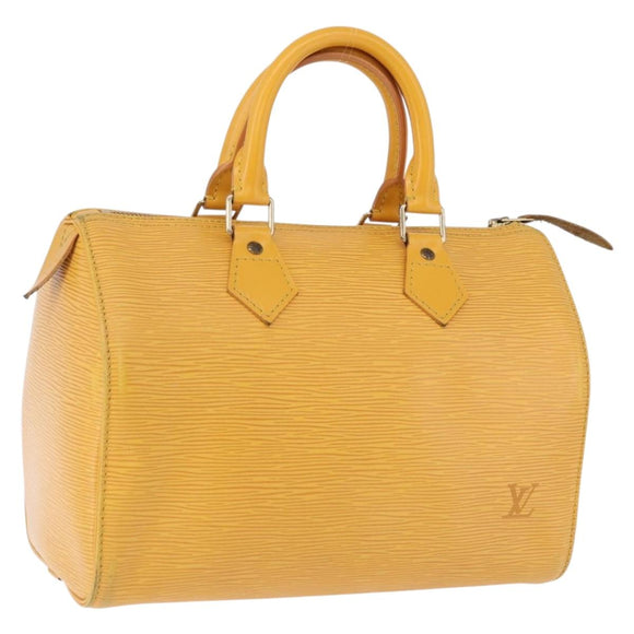 LOUIS VUITTON Epi Speedy 25 Hand Bag Tassili Yellow M43019 LV Auth ka5321A