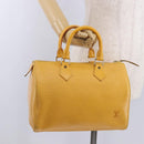 LOUIS VUITTON Epi Speedy 25 Hand Bag Tassili Yellow M43019 LV Auth ka5321A-23