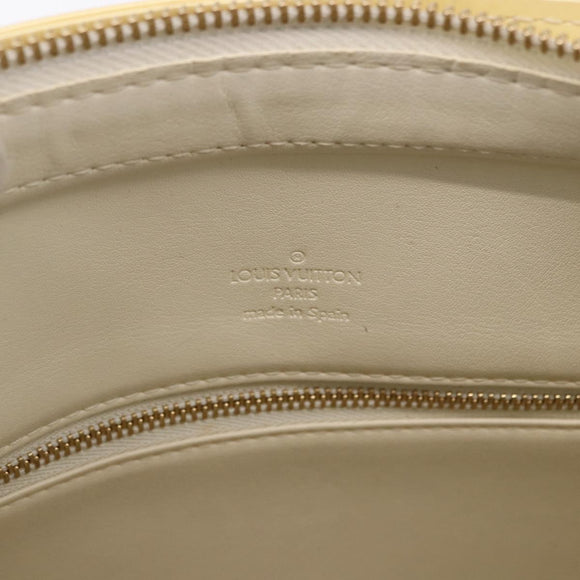 LOUIS VUITTON Monogram Vernis Houston Hand Bag Perle M91342 LV Auth ka5324A