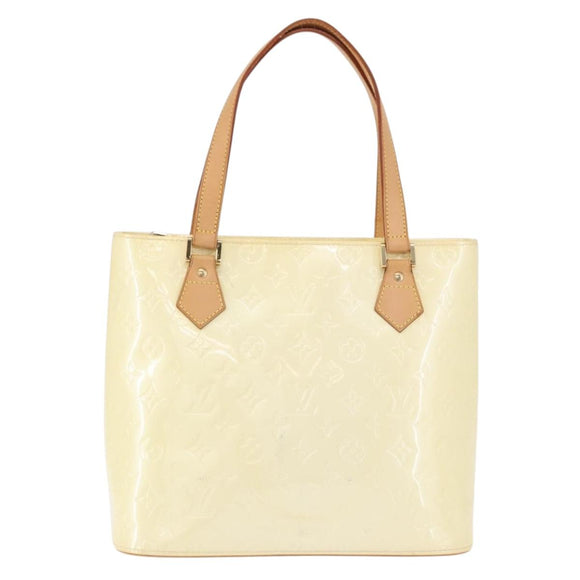 LOUIS VUITTON Monogram Vernis Houston Hand Bag Perle M91342 LV Auth ka5324A