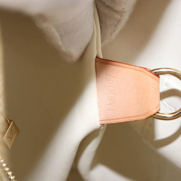LOUIS VUITTON Monogram Vernis Houston Hand Bag Perle M91342 LV Auth ka5324A