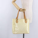 LOUIS VUITTON Monogram Vernis Houston Hand Bag Perle M91342 LV Auth ka5324A-24