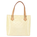 LOUIS VUITTON Monogram Vernis Houston Hand Bag Perle M91342 LV Auth ka5324A-3