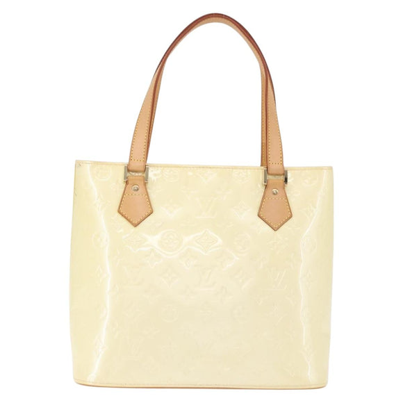 LOUIS VUITTON Monogram Vernis Houston Hand Bag Perle M91342 LV Auth ka5324A