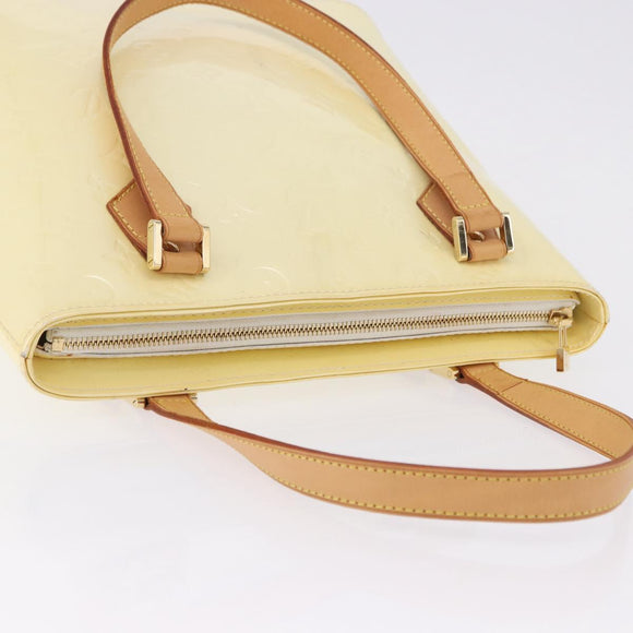 LOUIS VUITTON Monogram Vernis Houston Hand Bag Perle M91342 LV Auth ka5324A