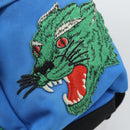 GUCCI Backpack Canvas Blue Black 429037 Auth ka5328A-16