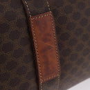 CELINE Macadam Shoulder Bag PVC Leather Brown Gold Tone Auth ka5329A-10