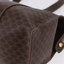 CELINE Macadam Shoulder Bag PVC Leather Brown Gold Tone Auth ka5329A-12