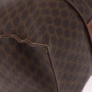 CELINE Macadam Shoulder Bag PVC Leather Brown Gold Tone Auth ka5329A-13