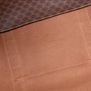 CELINE Macadam Shoulder Bag PVC Leather Brown Gold Tone Auth ka5329A-17