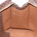 CELINE Macadam Shoulder Bag PVC Leather Brown Gold Tone Auth ka5329A-18
