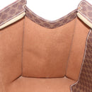 CELINE Macadam Shoulder Bag PVC Leather Brown Gold Tone Auth ka5329A-19