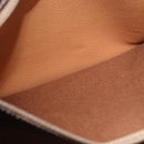 CELINE Macadam Shoulder Bag PVC Leather Brown Gold Tone Auth ka5329A-21