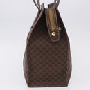 CELINE Macadam Shoulder Bag PVC Leather Brown Gold Tone Auth ka5329A-4