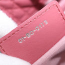 Christian Dior Canage Hand Bag Lamb Skin Pink Silver Auth ka5330V-26
