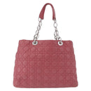 Christian Dior Canage Hand Bag Lamb Skin Pink Silver Auth ka5330V-3