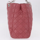Christian Dior Canage Hand Bag Lamb Skin Pink Silver Auth ka5330V-5